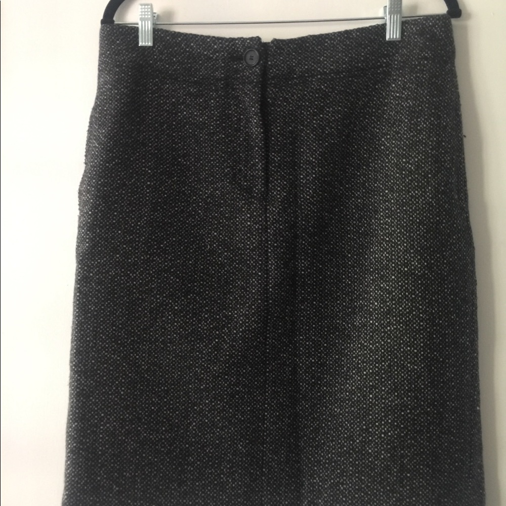 LOFT Black and White Checkered Skirt